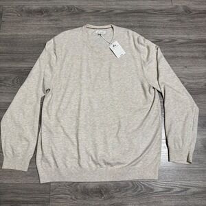 FREE ASSEMBLY Men Oatmeal Heather Sweater XXL Crew Neck Long Sleeve Knit Office